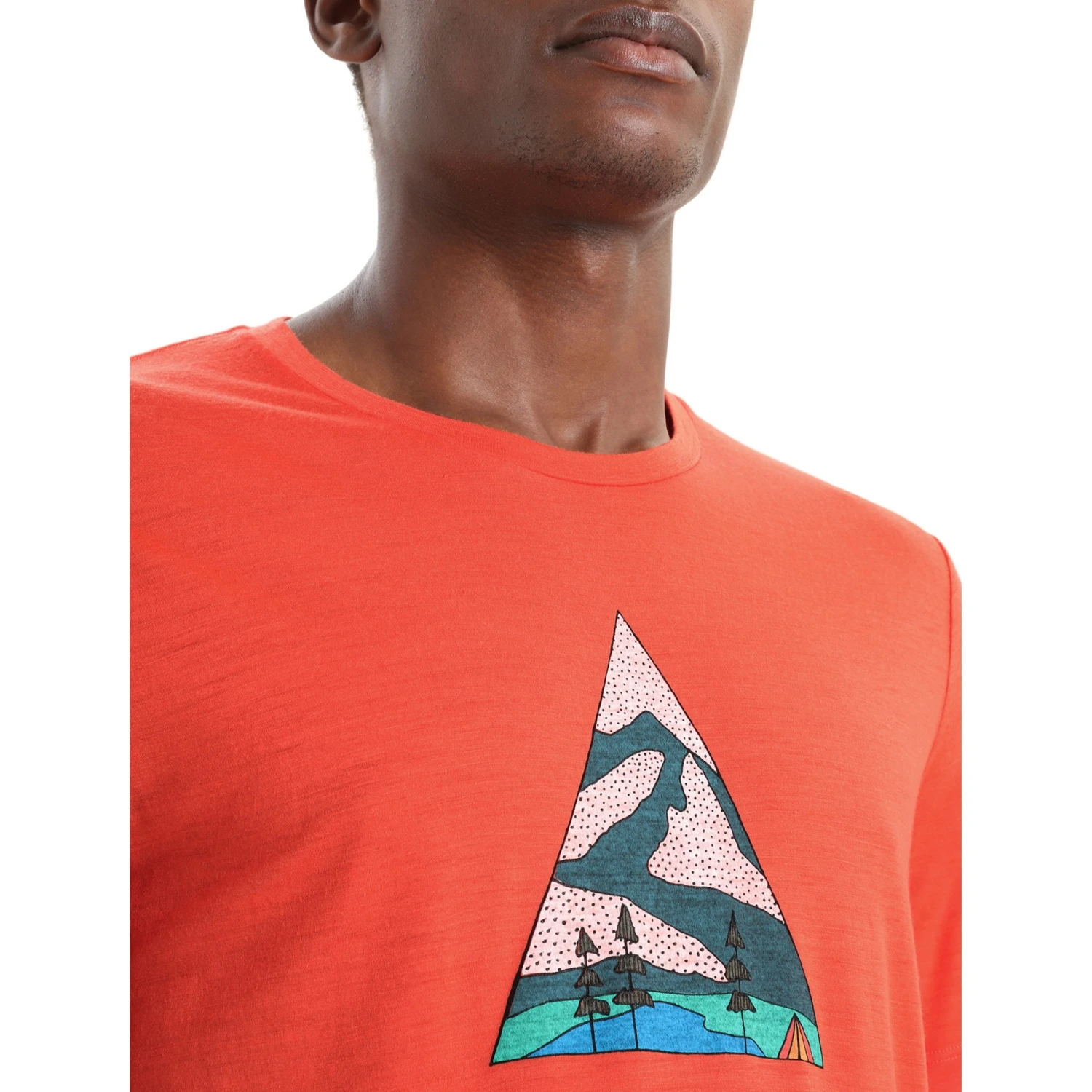 Icebreaker Tech Lite II Camping Grounds Short Sleeve Tee Men - Vibrant Earth 7 Icebreaker Tech Lite II Camping Grounds Short Sleeve Tee Men - Vibrant Earth - Image 5