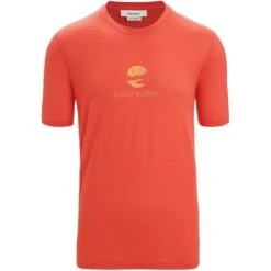 Icebreaker Tech Lite II IB Essential Logo Short Sleeve Tee Men - Vibrant Earth -Icebreaker icebreaker mens tech lite ii ib essential logo short sleeve tee vibrant earth 1 1382911
