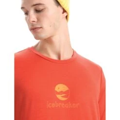 Icebreaker Tech Lite II IB Essential Logo Short Sleeve Tee Men - Vibrant Earth -Icebreaker icebreaker mens tech lite ii ib essential logo short sleeve tee vibrant earth 7 1382917