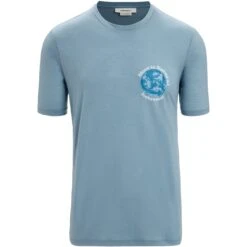 Icebreaker Tech Lite II Icebreaker Earth Short Sleeve Shirt Men - Astral Blue -Icebreaker icebreaker mens tech lite ii icebreaker earth short sleeve shirt astral blue 1 1382951