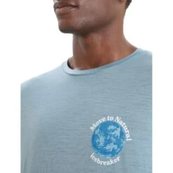 Icebreaker Tech Lite II Icebreaker Earth Short Sleeve Shirt Men - Astral Blue -Icebreaker icebreaker mens tech lite ii icebreaker earth short sleeve shirt astral blue 4 1458722