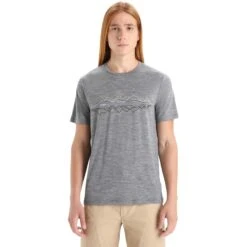 Icebreaker Tech Lite II Icebreaker Short Sleeve Tee Men - Gritstone Hthr