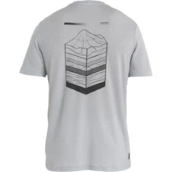 Icebreaker Tech Lite II Mountain Layers Short Sleeve Tee Men - Ether -Icebreaker icebreaker mens tech lite ii mountain layers short sleeve tee ether 2 1486618