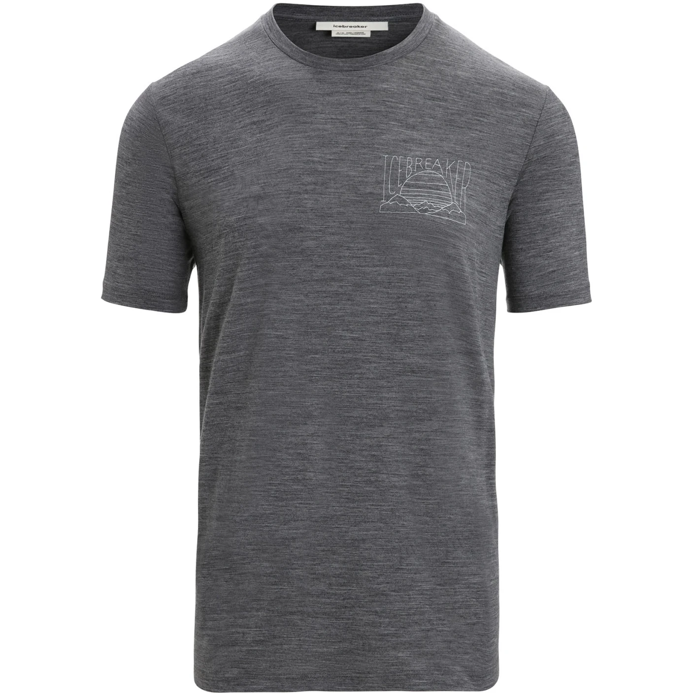 Icebreaker Tech Lite II Mountain Sunset Short Sleeve Tee Men - Gritstone Hthr 5 Icebreaker Tech Lite II Mountain Sunset Short Sleeve Tee Men - Gritstone Hthr - Image 3