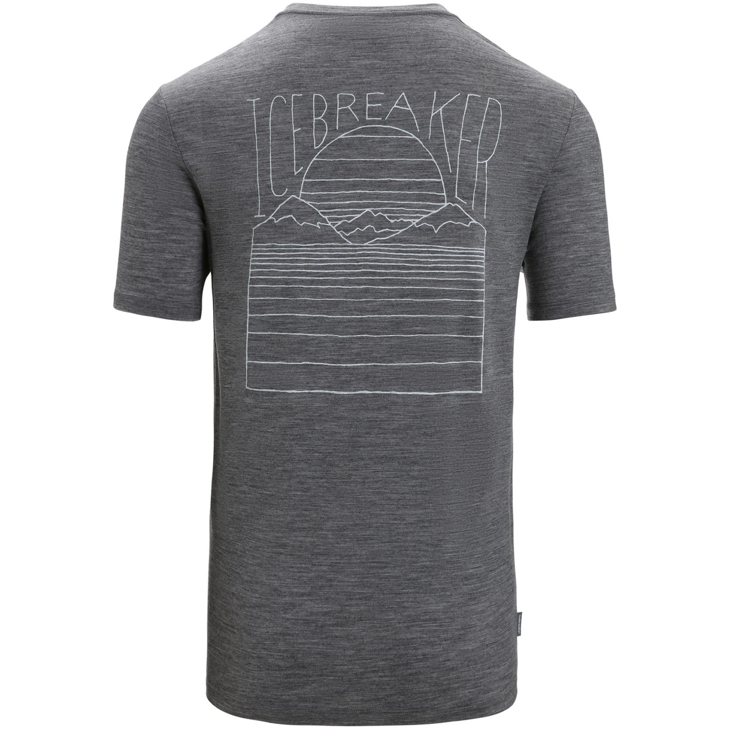Icebreaker Tech Lite II Mountain Sunset Short Sleeve Tee Men - Gritstone Hthr 6 Icebreaker Tech Lite II Mountain Sunset Short Sleeve Tee Men - Gritstone Hthr - Image 4