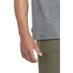 Icebreaker Tech Lite II Natural Shades Logo Short Sleeve Tee Men - Gritstone HTHR -Icebreaker icebreaker mens tech lite ii natural shades logo short sleeve tee gritstone hthr model 5 1499175