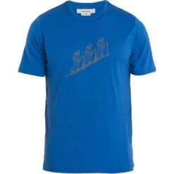 Icebreaker Tech Lite II Natural Ski Tour Short Sleeve Tee Men - Lazurite -Icebreaker icebreaker mens tech lite ii natural ski tour short sleeve tee lazurite 1 1486643
