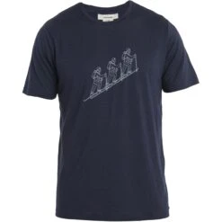 Icebreaker Tech Lite II Natural Ski Tour Short Sleeve Tee Men - Midnight Navy -Icebreaker icebreaker mens tech lite ii natural ski tour short sleeve tee midnight navy 1 1486649