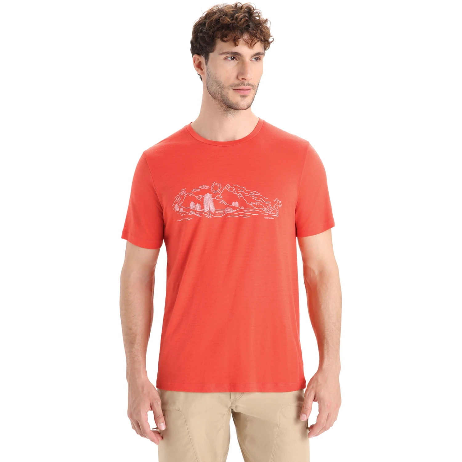 Icebreaker Tech Lite II Nature Sprint Short Sleeve Tee Men - Vibrant Earth 3 Icebreaker Tech Lite II Nature Sprint Short Sleeve Tee Men - Vibrant Earth
