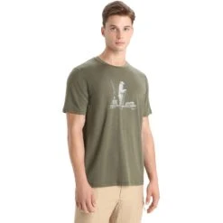 Icebreaker Tech Lite II Polar Paddle Short Sleeve Tee Men - Loden