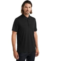 Icebreaker Tech Lite II Polo Shirt Men - Black