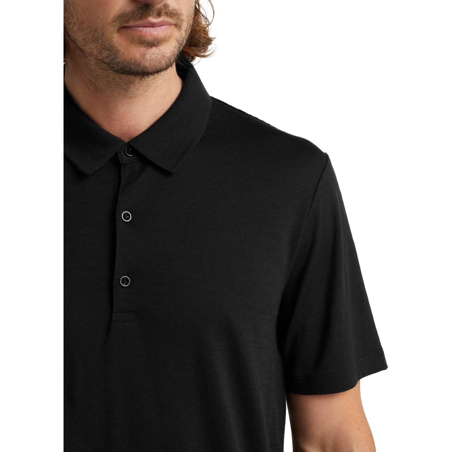 Icebreaker Tech Lite II Polo Shirt Men - Black 7 Icebreaker Tech Lite II Polo Shirt Men - Black - Image 5