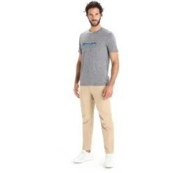 Icebreaker Tech Lite II Ski Fields Short Sleeve Tee Men - Gritstone Hthr -Icebreaker icebreaker mens tech lite ii ski fields short sleeve tee gritstone hthr 5 1383038