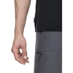 Icebreaker Tech Lite II Ski Stripes T-Shirt Men - Black -Icebreaker icebreaker mens tech lite ii ski stripes t shirt black model 5 1499215