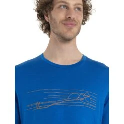 Icebreaker Tech Lite II Ski Stripes T-Shirt Men - Lazurite -Icebreaker icebreaker mens tech lite ii ski stripes t shirt lazurite model 4 1499209
