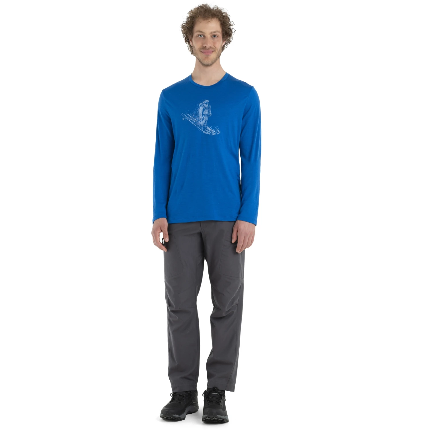 Icebreaker Tech Lite II Skiing Yeti Long Sleeve Tee Men - Lazurite 7 Icebreaker Tech Lite II Skiing Yeti Long Sleeve Tee Men - Lazurite - Image 5