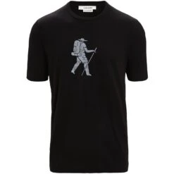 Icebreaker Tech Lite II Trail Hiker Short Sleeve Tee Men - Black -Icebreaker icebreaker mens tech lite ii trail hiker short sleeve tee black 1 1383305