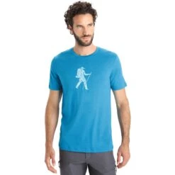 Icebreaker Tech Lite II Trail Hiker Short Sleeve Tee Men - Geo Blue