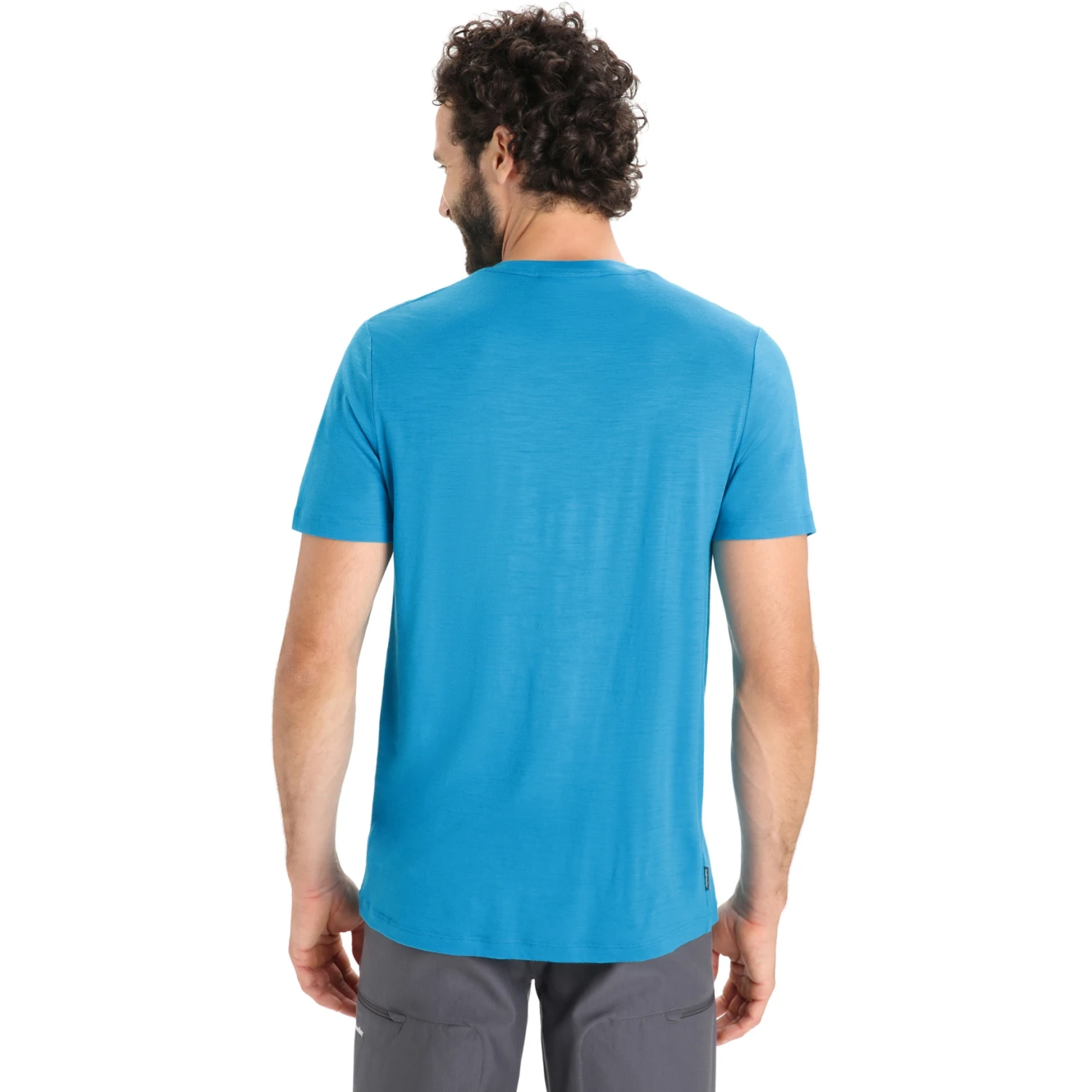 Icebreaker Tech Lite II Trail Hiker Short Sleeve Tee Men - Geo Blue 4 Icebreaker Tech Lite II Trail Hiker Short Sleeve Tee Men - Geo Blue - Image 2