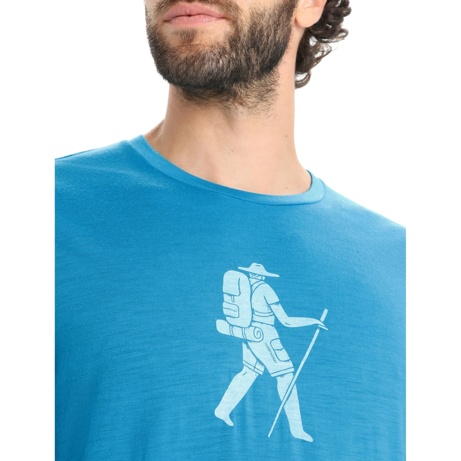Icebreaker Tech Lite II Trail Hiker Short Sleeve Tee Men - Geo Blue 8 Icebreaker Tech Lite II Trail Hiker Short Sleeve Tee Men - Geo Blue - Image 6