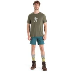 Icebreaker Tech Lite II Trail Hiker Short Sleeve Tee Men - Loden 12 Icebreaker Tech Lite II Trail Hiker Short Sleeve Tee Men - Loden -Icebreaker icebreaker mens tech lite ii trail hiker short sleeve tee loden 3 1458859
