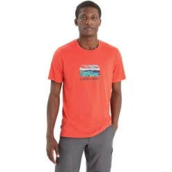 Icebreaker Tech Lite II Trailhead T-Shirt Men - Vibrant Earth