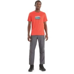 Icebreaker Tech Lite II Trailhead T-Shirt Men - Vibrant Earth -Icebreaker icebreaker mens tech lite ii trailhead t shirt vibrant earth 5 1382355