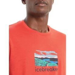 Icebreaker Tech Lite II Trailhead T-Shirt Men - Vibrant Earth -Icebreaker icebreaker mens tech lite ii trailhead t shirt vibrant earth 6 1382356