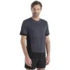Icebreaker ZoneKnit™ IB Topo Short Sleeve Tee Men - Graphite/Black/AOP -Icebreaker icebreaker mens zoneknit ib topo short sleeve tee graphite black aop model 1 1499311