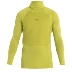 Icebreaker ZoneKnit™ Insulated Long Sleeve Hoodie Men - Bio Lime -Icebreaker icebreaker mens zoneknit insulated long sleeve hoodie bio lime 1 1487254