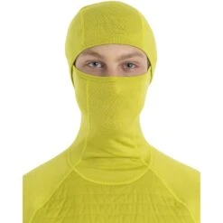 Icebreaker ZoneKnit™ Insulated Long Sleeve Hoodie Men - Bio Lime -Icebreaker icebreaker mens zoneknit insulated long sleeve hoodie bio lime model 6 1499321