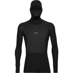 Icebreaker ZoneKnit™ Insulated Long Sleeve Hoodie Men - Black -Icebreaker icebreaker mens zoneknit insulated long sleeve hoodie black 1 1265016