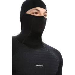 Icebreaker ZoneKnit™ Insulated Long Sleeve Hoodie Men - Black -Icebreaker icebreaker mens zoneknit insulated long sleeve hoodie black 5 1265020