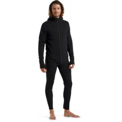 Icebreaker ZoneKnit™ Insulated Zip Hoodie Men - Black -Icebreaker icebreaker mens zoneknit insulated zip hoodie black 10 1040637