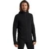 Icebreaker ZoneKnit™ Insulated Zip Hoodie Men - Black -Icebreaker icebreaker mens zoneknit insulated zip hoodie black 2 1040629