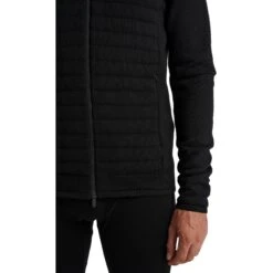 Icebreaker ZoneKnit™ Insulated Zip Hoodie Men - Black -Icebreaker icebreaker mens zoneknit insulated zip hoodie black 7 1040634