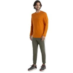 Icebreaker ZoneKnit™ Long Sleeve Tee Men - Earth -Icebreaker icebreaker mens zoneknit long sleeve tee earth 3 1536289