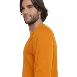 Icebreaker ZoneKnit™ Long Sleeve Tee Men - Earth -Icebreaker icebreaker mens zoneknit long sleeve tee earth 4 1536290