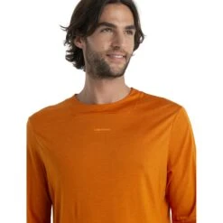 Icebreaker ZoneKnit™ Long Sleeve Tee Men - Earth -Icebreaker icebreaker mens zoneknit long sleeve tee earth 5 1536291