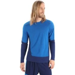 Icebreaker ZoneKnitâ„¢ Long Sleeve Tee Men - Lazurite/Royal Navy