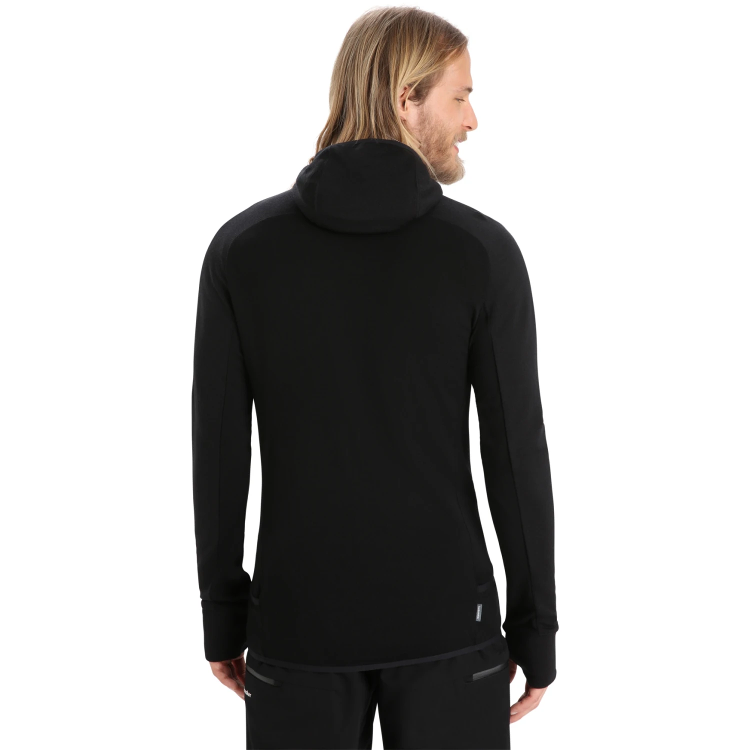 Icebreaker ZoneKnit™ Long Sleeve Zip Hoodie Jacket Men - Black 4 Icebreaker ZoneKnit™ Long Sleeve Zip Hoodie Jacket Men - Black - Image 2