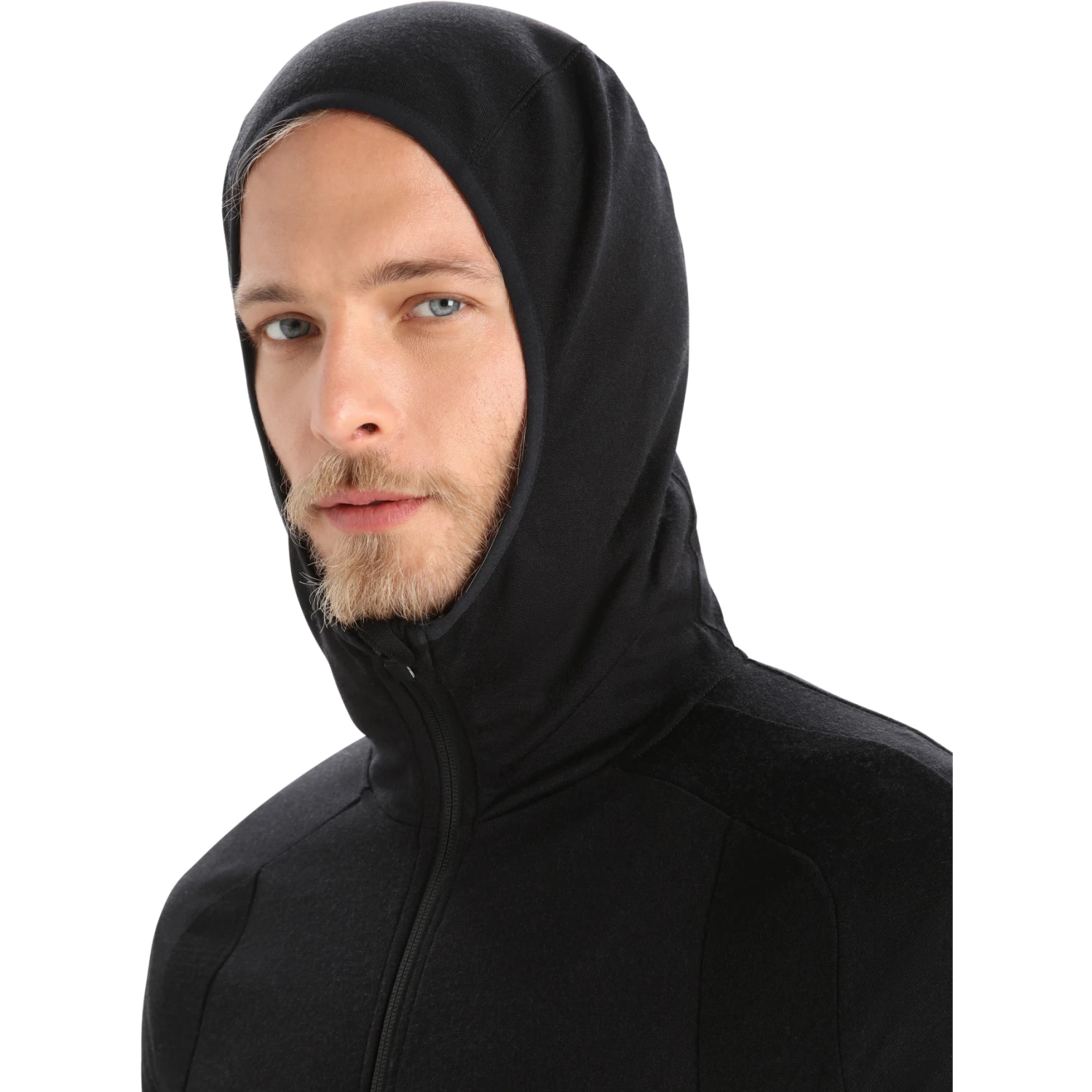 Icebreaker ZoneKnit™ Long Sleeve Zip Hoodie Jacket Men - Black 8 Icebreaker ZoneKnit™ Long Sleeve Zip Hoodie Jacket Men - Black - Image 6