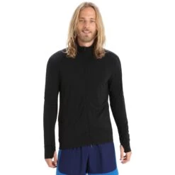 Icebreaker ZoneKnitâ„¢ Long Sleeve Zip Jacket Men - Black