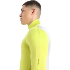 Icebreaker ZoneKnit™ Long Sleeve Zip Jacket Men - Shine/Ether -Icebreaker icebreaker mens zoneknit long sleeve zip jacket shine ether 4 1265393