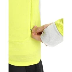 Icebreaker ZoneKnit™ Long Sleeve Zip Jacket Men - Shine/Ether -Icebreaker icebreaker mens zoneknit long sleeve zip jacket shine ether 6 1265395