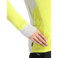 Icebreaker ZoneKnit™ Long Sleeve Zip Jacket Men - Shine/Ether -Icebreaker icebreaker mens zoneknit long sleeve zip jacket shine ether 7 1265396