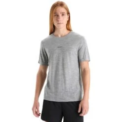 Icebreaker ZoneKnit™ Short Sleeve Tee Men - Metro Hthr
