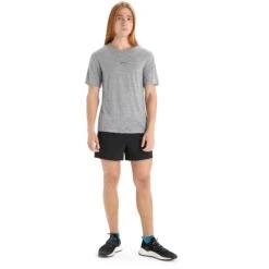 Icebreaker ZoneKnit™ Short Sleeve Tee Men - Metro Hthr -Icebreaker icebreaker mens zoneknit short sleeve tee metro hthr 3 1458910