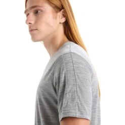 Icebreaker ZoneKnit™ Short Sleeve Tee Men - Metro Hthr -Icebreaker icebreaker mens zoneknit short sleeve tee metro hthr 5 1458912