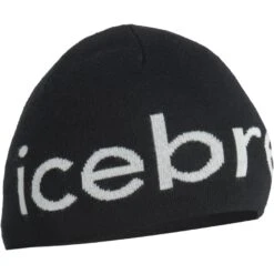 Icebreaker Merino Beanie - Black/Ecru HTHR